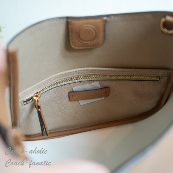 NWT Tory Burch Thea Small Slouchy Shoulder Bag 170244 in Tiramisu - Picture 9 of 10